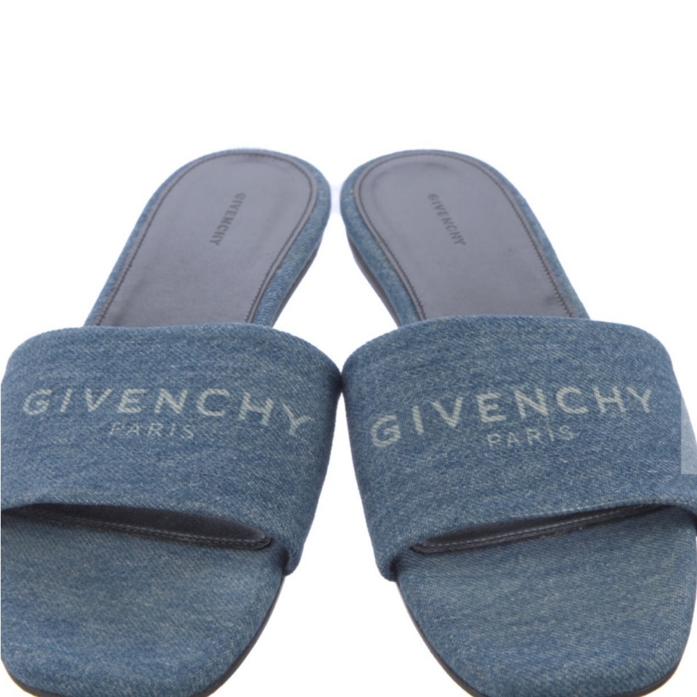 Givenchy Denim Blue Slide Sandals